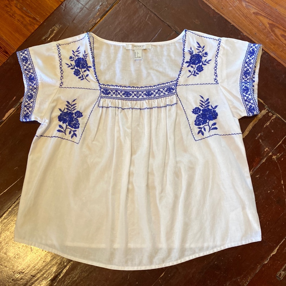 Forever 21 Embroidered Top